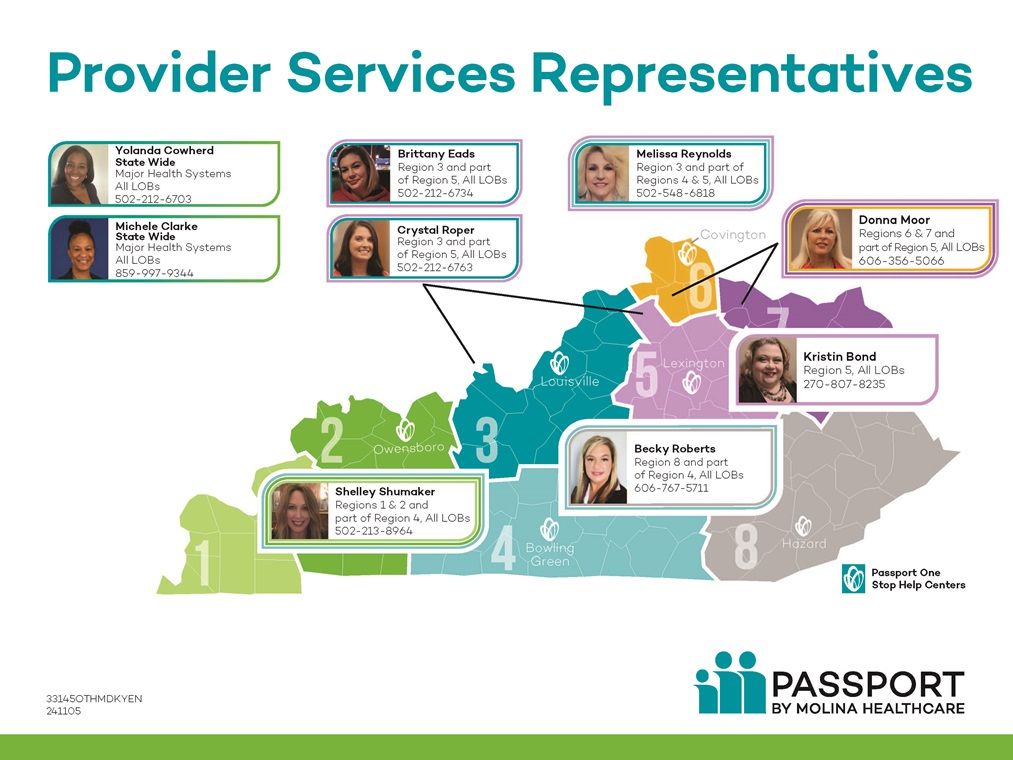 Meet the Provider Services Team Map